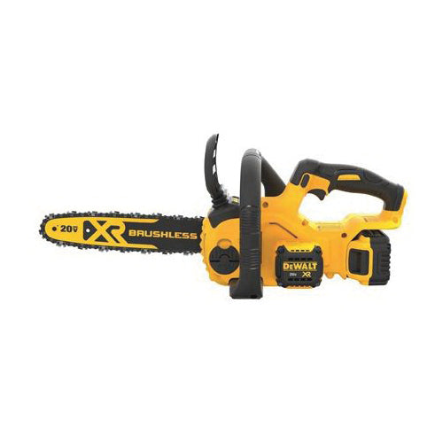 DeWALT DCCS620P1 XR Brushless Compact Cordless Chain Saw, 0.043 in Bar/Chain, 12 in L Bar/Chain, 20 V, 5 Ah Lithium-Ion Battery, Bare Tool