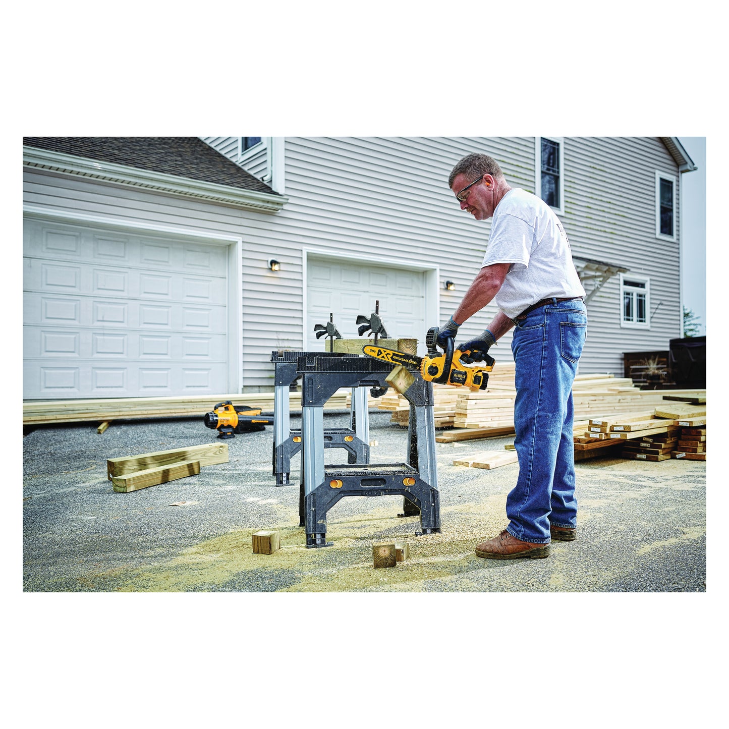 DeWALT DCCS620P1 XR Brushless Compact Cordless Chain Saw, 0.043 in Bar/Chain, 12 in L Bar/Chain, 20 V, 5 Ah Lithium-Ion Battery, Bare Tool