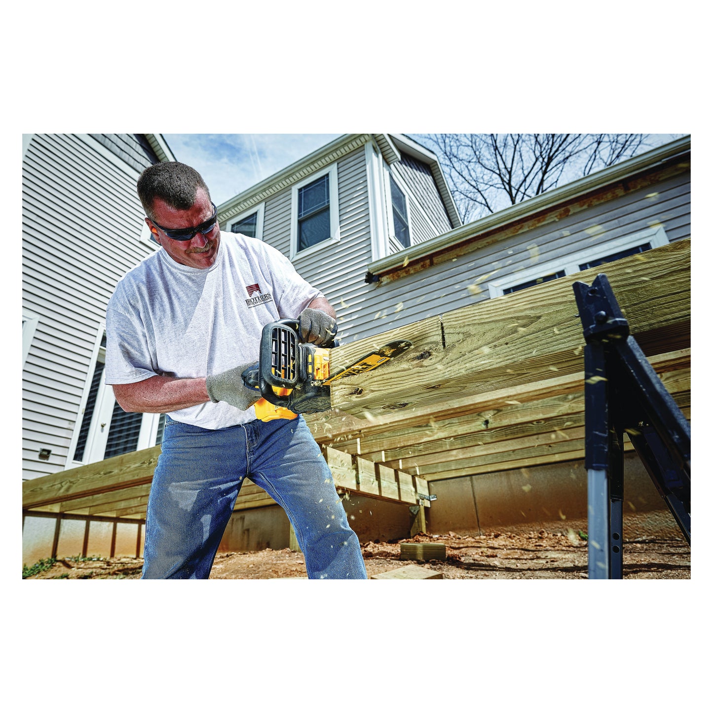 DeWALT DCCS620P1 XR Brushless Compact Cordless Chain Saw, 0.043 in Bar/Chain, 12 in L Bar/Chain, 20 V, 5 Ah Lithium-Ion Battery, Bare Tool