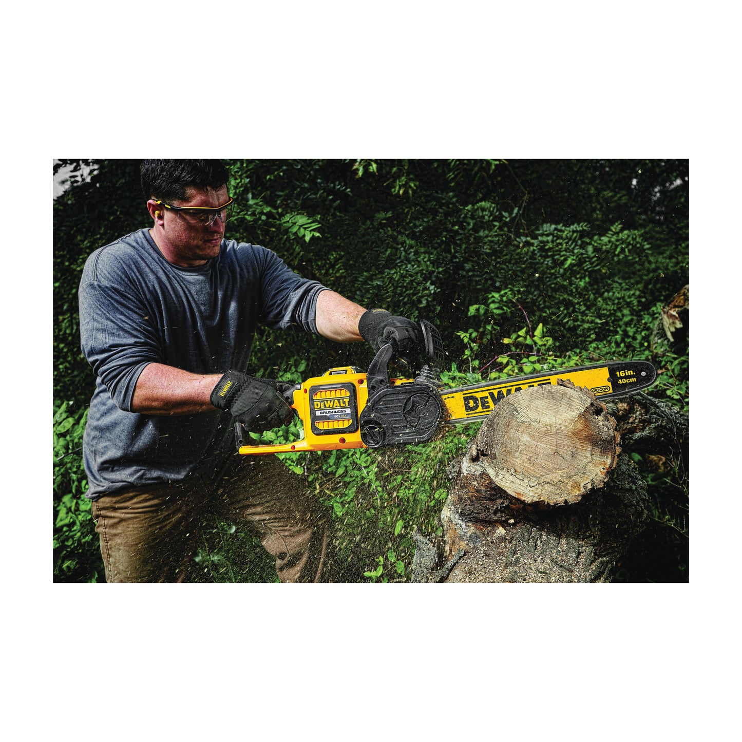 DeWALT 60V MAX* FLEXVOLT DCCS670X1 Brushless Cordless Chain Saw, 0.043 in Bar/Chain, 16 in L Bar/Chain, 60 V, 3 Ah Lithium-Ion Battery, Bare Tool