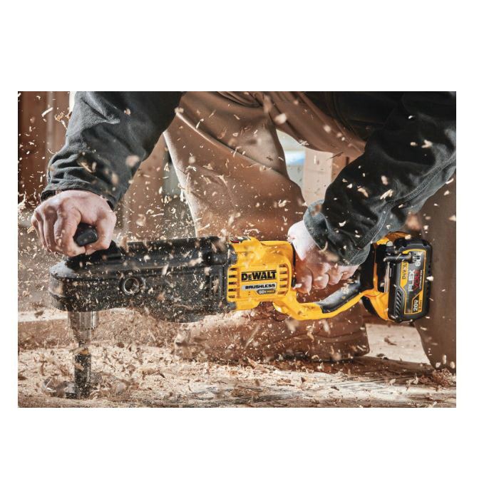 DeWALT FlexVolt DCD470X1 Brushless Right Angle In-line Stud and Joist Drill Kit With E-Clutch System, 1/2 in Keyed Chuck, 60 VAC, 0 to 400/0 to 1320 rpm Speed, 21.3 in OAL