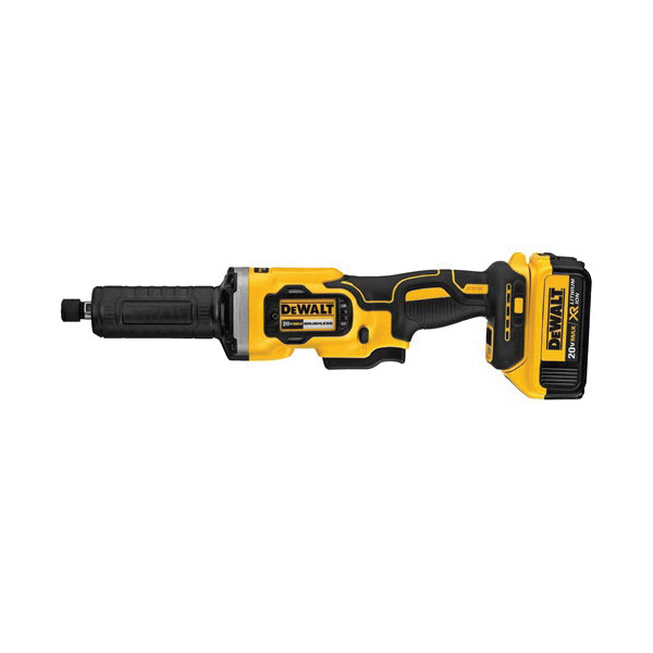 DeWALT 20V MAX* DCG426M2 Cordless Die Grinder Kit, 20 VDC, 4 Ah Lithium-Ion Battery, Black/Yellow
