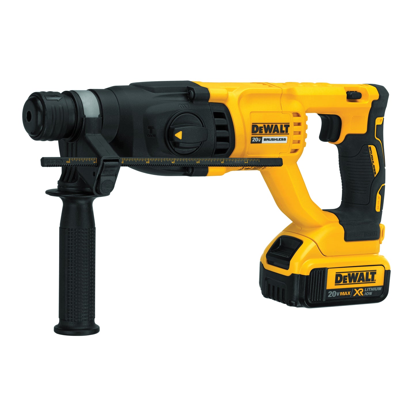 DeWALT® DCH133M2 Brushless Cordless Rotary Hammer Kit, 1 in SDS Plus® Chuck, 20 VDC, 0 to 1500 rpm No-Load, Lithium-Ion Battery