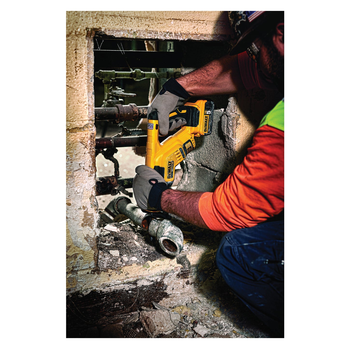 DeWALT 20V MAX* DCS367P1 XR Brushless Cordless Reciprocating Saw Kit, 1-1/8 in L Stroke, 0 to 2900 spm, Straight Cut, 20 V, 14-1/2 in OAL