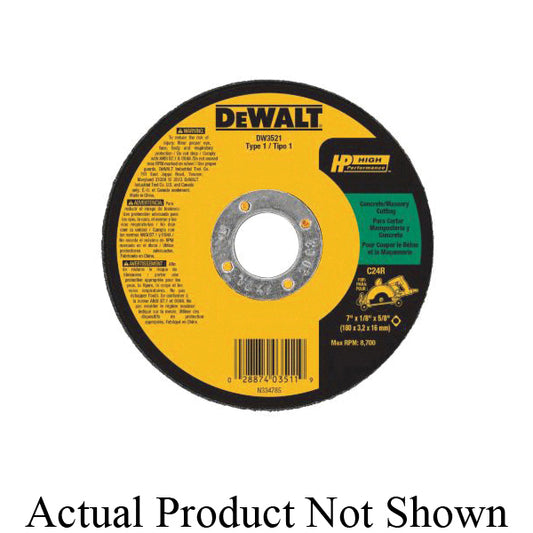 DeWALT High Performance Guaranteed Tough DW8415 Contaminant-Free Flat Depressed Center Grinding Wheel, 4-1/2 in Dia x 1/4 in THK, 30 Grit, Aluminum Oxide Abrasive
