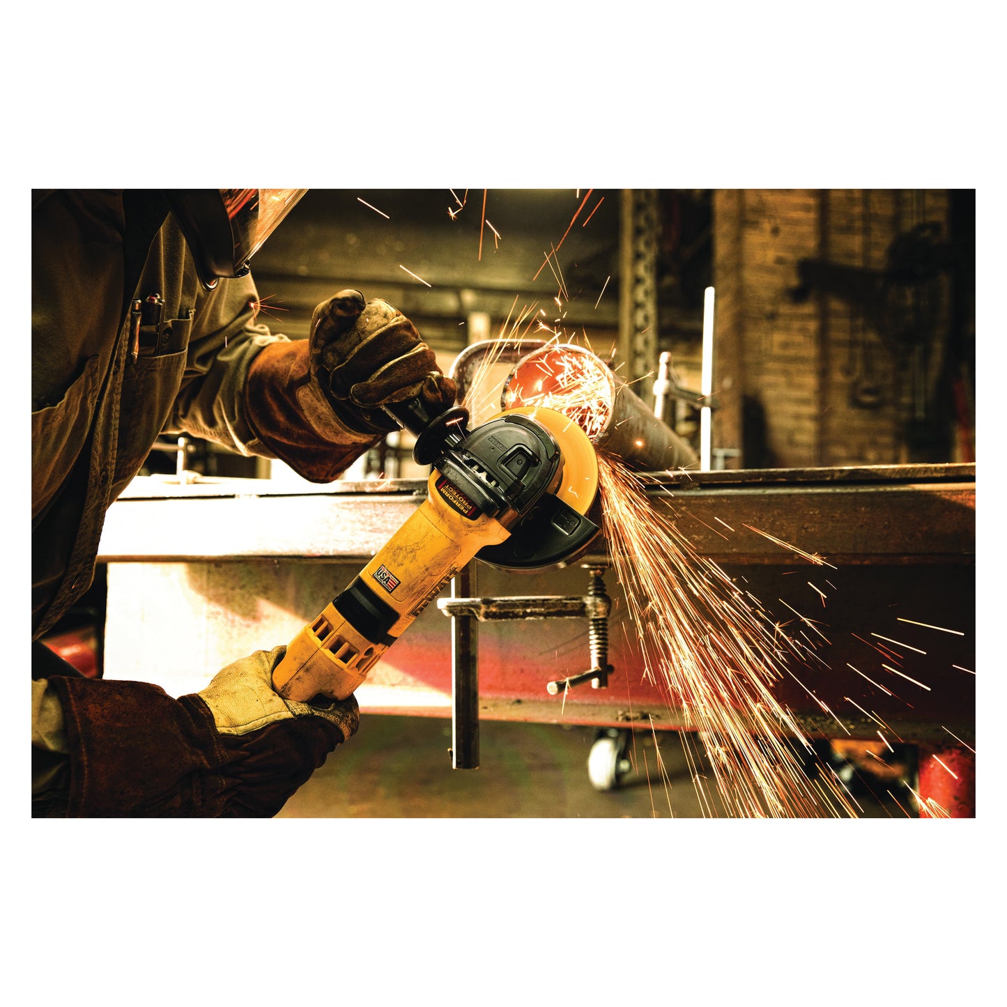 DeWALT DWE43066N High Performance Angle Grinder, 6 in Dia Wheel, 5/8-11 UNC Arbor/Shank, 120 VAC, Black/Yellow, Yes, Trigger Switch