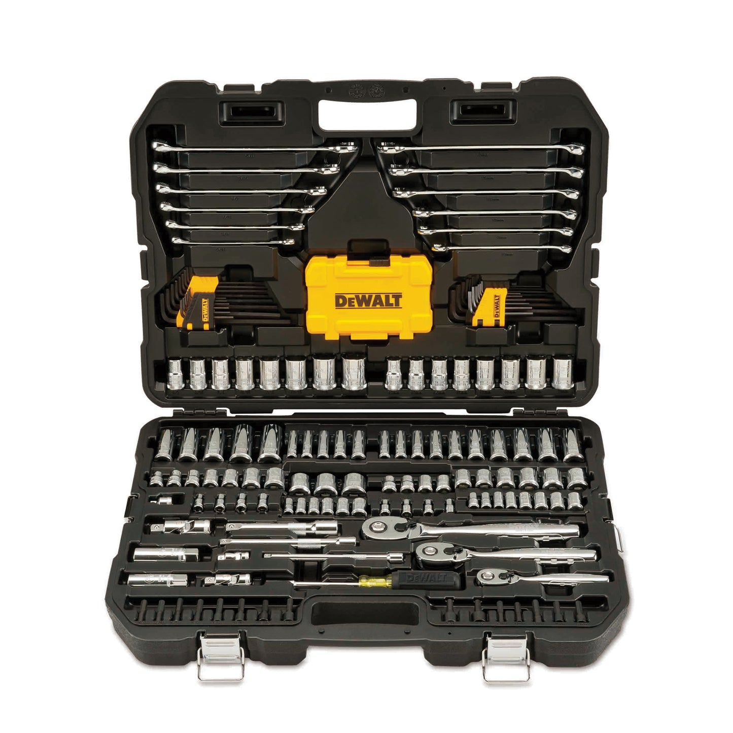 DeWALT DWMT73803 Mechanics Socket Tool Set, Case Tool Storage, 1/4 in, 3/8 in, 1/2 in Drive 6-Point, 168 Pieces