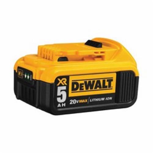 DeWALT® 20V MAX* XR DCB205 Premium Rechargeable Cordless Battery Pack, 5 Ah Lithium-Ion Battery, For Use With DeWalt® 20 V Power Tools