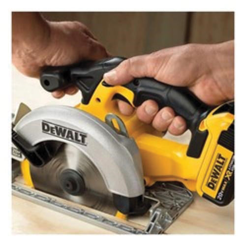 DeWALT DCS391B Cordless Circular Saw, 6-1/2 in Dia Blade, 5/8 in Arbor/Shank, 20 VDC, 1-5/8 in at 45 deg, 2-1/4 in at 90 deg D Cutting, Lithium-Ion Battery, Left Blade Side