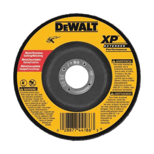 DeWALT XP DW8857H Depressed Center Cut-Off Wheel, 4-1/2 in Dia x 0.045 in THK, Z60T Grit, Zirconia Alumina Abrasive
