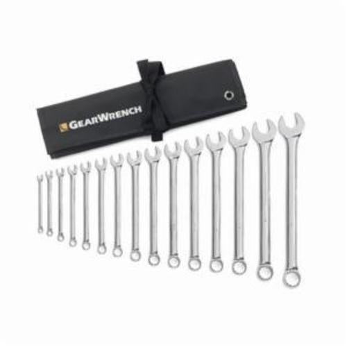 GEARWRENCH® 81918 Long Length Combination Non-Ratcheting Wrench Set 15 Pieces