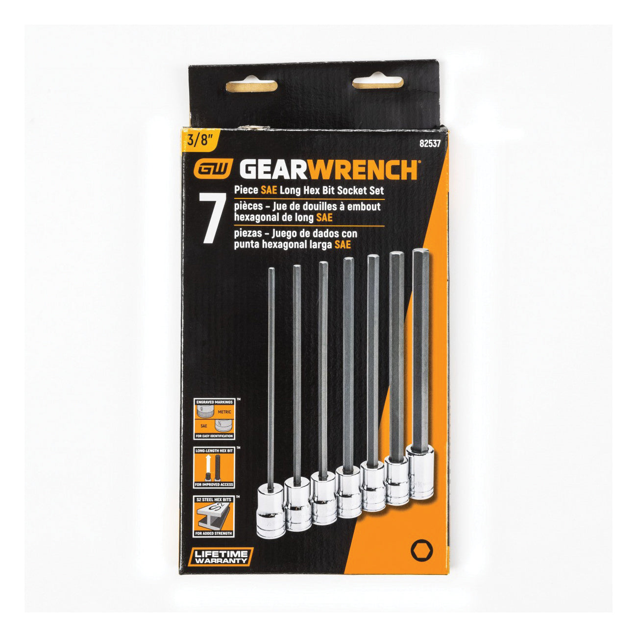 GEARWRENCH® 82537 Long Length Bit Socket Set 3/8 in Drive