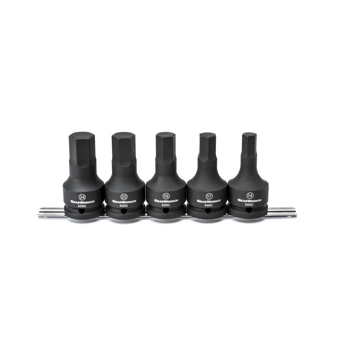 GEARWRENCH® 84968 Standard Length Socket Bit Set 14 to 24 mm Hex