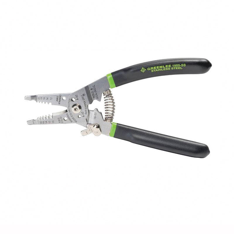 Greenlee® 1955-SS Manual Fixed Hole Wire Stripper With Spring and Lock 18 to 10 AWG Solid