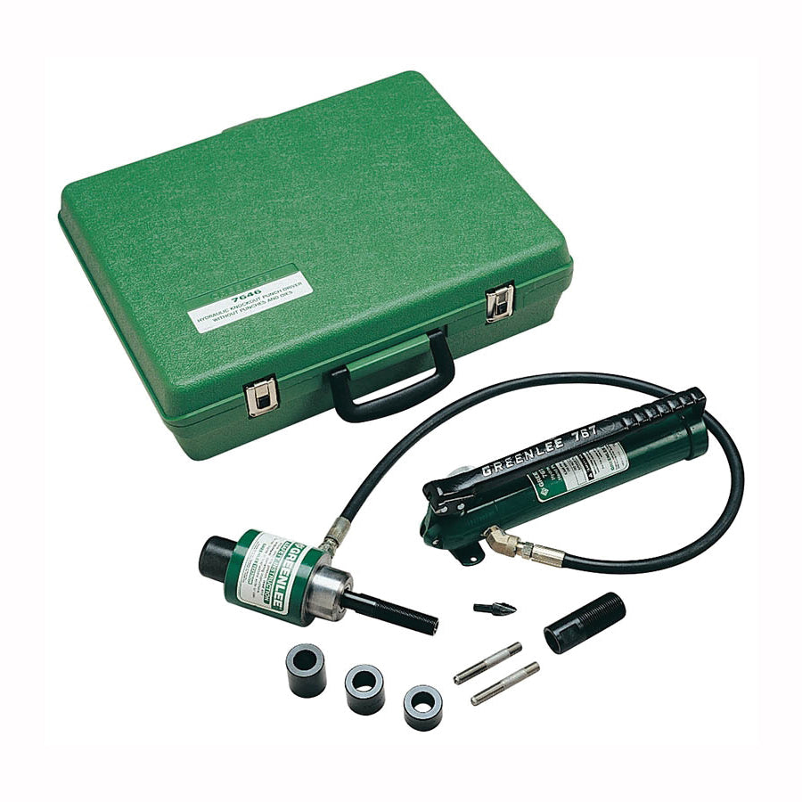 Greenlee® 7646 Hydraulic Kit Punch Driver Kit With Hand Pump  12 ga THK Max Stainless Steel