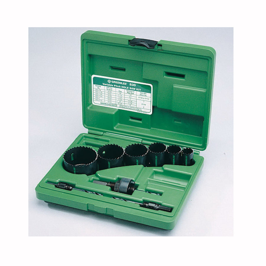 Greenlee® 830 Quick Change Quick Change Hole Saw Kit  For Use With 1/2 to 2 in Conduit