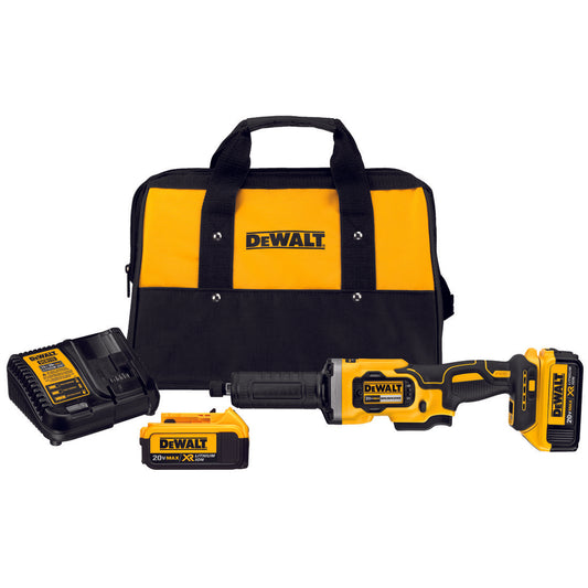 DeWALT 20V MAX* DCG426M2 Cordless Die Grinder Kit, 20 VDC, 4 Ah Lithium-Ion Battery, Black/Yellow