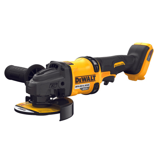 DeWALT® DCG418B Brushless Cordless Angle Grinder With Kickback Brake, 4-1/2 to 6 in Dia Wheel, 5/8-11 Arbor/Shank, 60 VDC, FLEXVOLT® 60V MAX* Lithium-Ion Battery, Trigger Switch