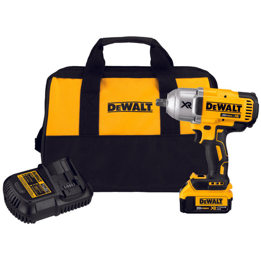 DeWALT DCF899M1 Cordless Impact Wrench, 1/2 in Straight Drive, 2400 bpm, 700 ft-lb Torque, 20 VAC, 8-13/16 in OAL