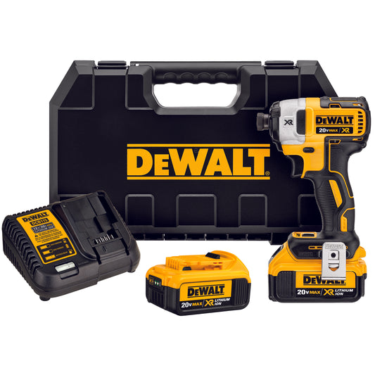 DeWALT® 20V MAX* MATRIX™ XR™ DCF887M2 Compact Lightweight Cordless Impact Driver Kit, 1/4 in Quick-Release Drive, 3600 ipm, 1825 in-lb Torque, 20 V, 5.3 in OAL