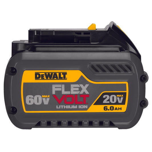 DeWALT® 20V/60V MAX* FLEXVOLT™ DCB606 With Dcb118 Fast Charger, 6 Ah Lithium-Ion Battery, 20/60 VDC Charge, For Use With DeWALT® 20 V/60 V Cordless Tool