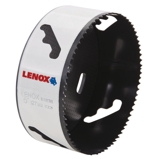 Lenox SPEED SLOT 3008080L Hole Saw With T2 Technology With T2 Technology, 5 in Dia, 1-7/8 in D Cutting, Bi-Metal Cutting Edge, 5/8 in Arbor