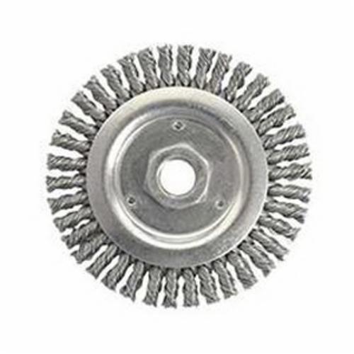 WEILER Roughneck 13238 Narrow Face Wheel Brush With Nut  4-1/2 in Dia Brush