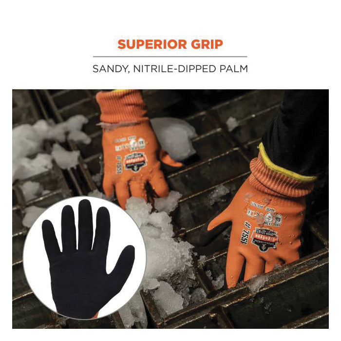 ERGODYNE 7551 A5 Thermal Coated Waterproof Cut-Resistant Winter Work Gloves