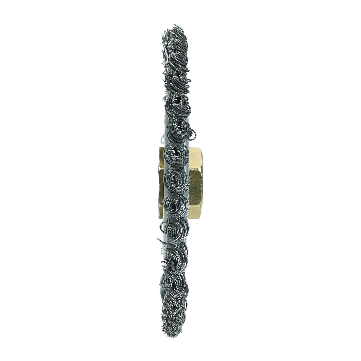 WEILER Roughneck 08756 Narrow Face Root Pass Wheel Brush With Nut 5 in Dia Brush