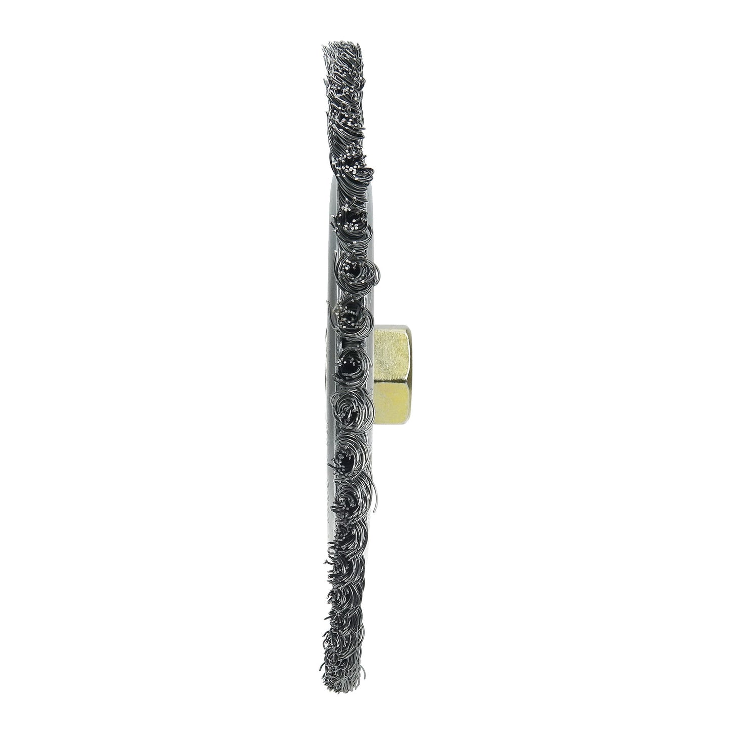 WEILER Roughneck 09000 Narrow Face Filler Pass Wheel Brush With Nut 7 in Dia Brush