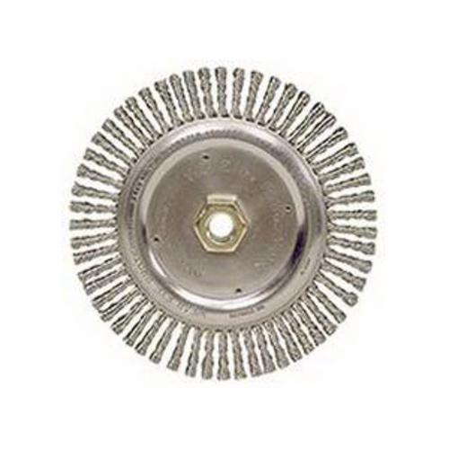 WEILER Roughneck 09200 Narrow Face Wheel Brush With Nut  7 in Dia Brush