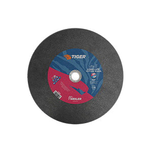 WEILER Tiger 57090 Flat Large Long Life Cut-Off Wheel 12 in Dia x 3/32 in THK