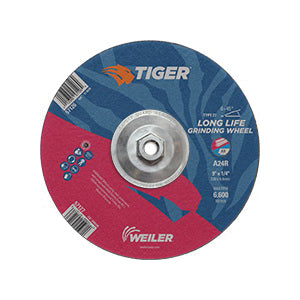 WEILER Tiger 57126 Performance Line Depressed Center Grinding Wheel 9 in Dia x 1/4 in THK
