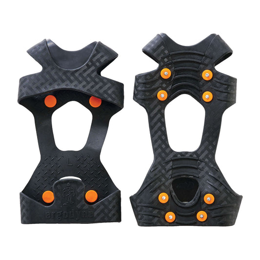 ERGODYNE Trex™ 6300 Slip On Ice Cleat, Unisex, Carbon Steel/Stretchable Rubber, Black, For Use With Shoe and Boot