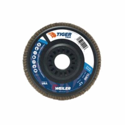 WEILER Tiger Trim 50006 Coated Abrasive Flap Disc 4-1/2 in Dia Disc