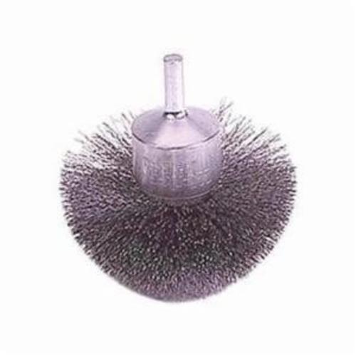 Weiler 10041 Circular Flared Stem Mount End Brush  3 in Dia Brush