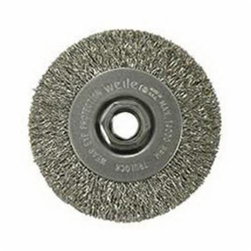 Weiler 13081 Narrow Face Wheel Brush With Nut  4 in Dia Brush
