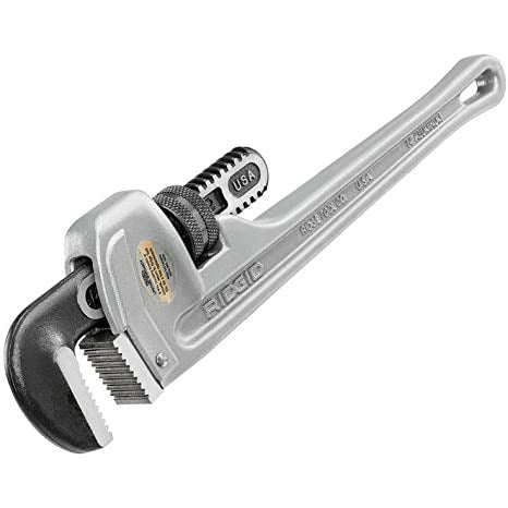 RIDGID 31095 Model No. 814 Aluminum Straight Pipe Wrench / 14-inch Plumbing Wrench