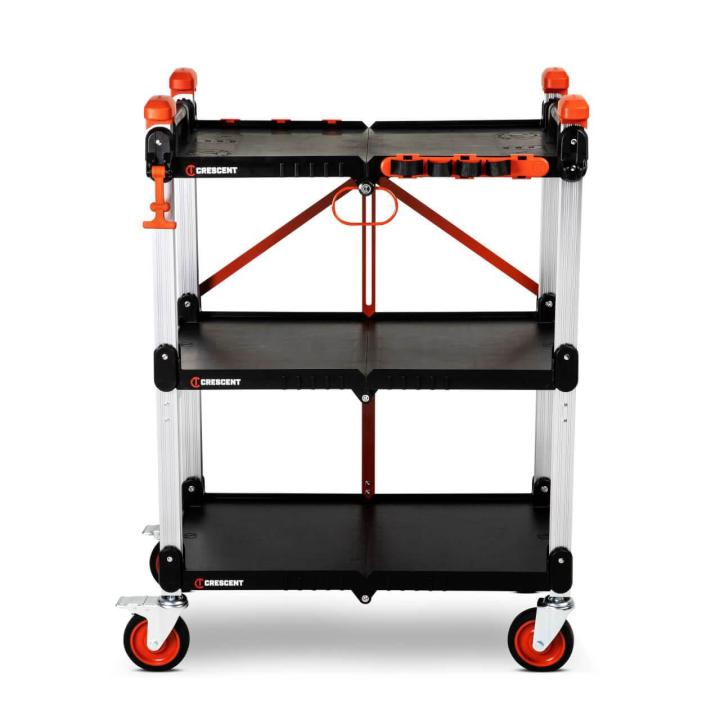 Crescent SITERUNNER 3 Shelf Folding Jobsite Cart