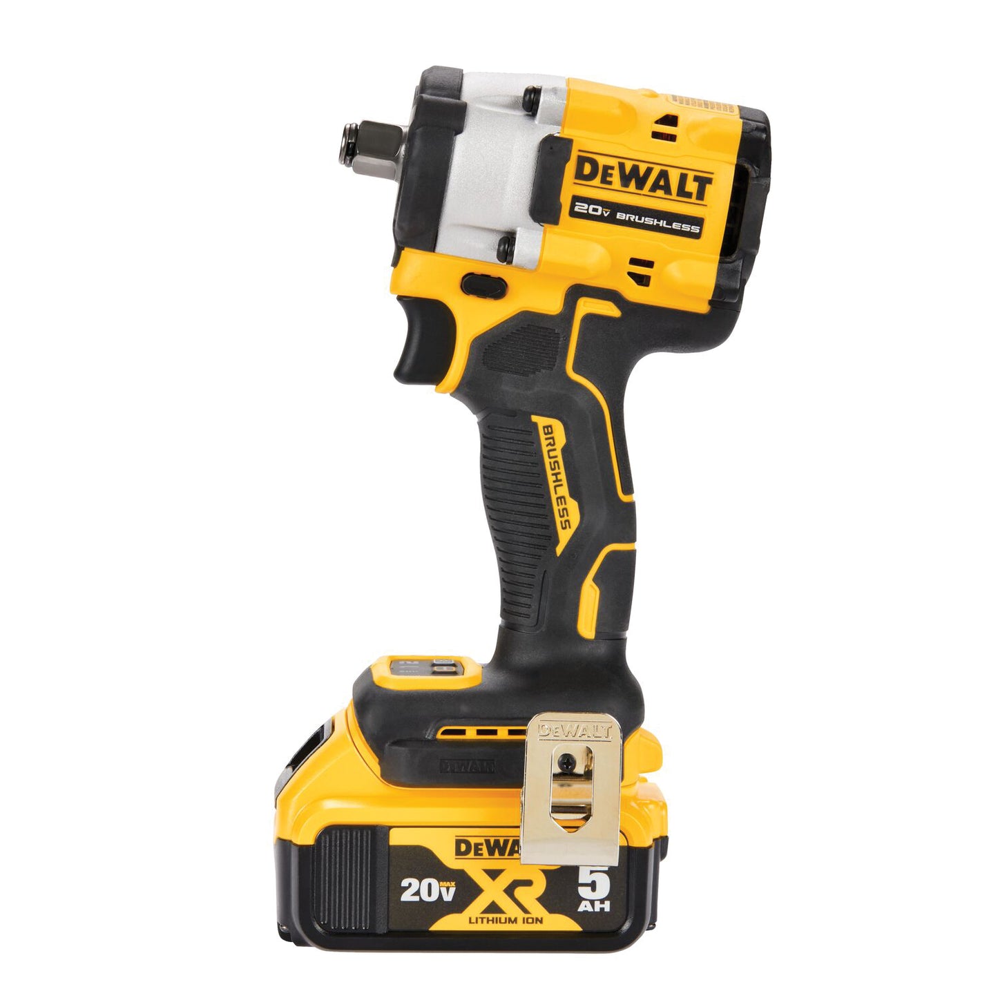 DeWALT DCF921P2 Cordless Impact Wrench With Hog Ring Anvil Kit, 1/2 in, 3550 ipm, 450 ft-lb Torque, 20 VDC, 5 in OAL