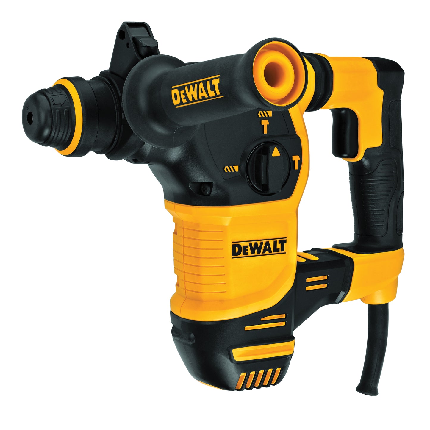 DeWALT D25333K Corded Rotary Hammer Kit, 1-1/8 in SDS Plus Chuck, 0 to 5200 bpm, 0 to 1150 rpm No-Load, 2-1/2 in Max Core Bit Compatibility, 1-1/8 in Max Solid Bit Capacity, 13.97 in OAL