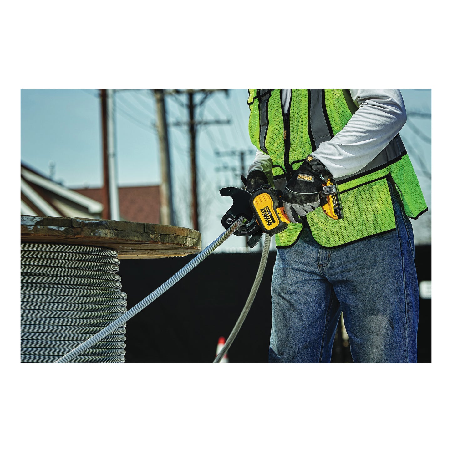 DeWALT® DCE155D1 Cordless Cable Cutting Tool Kit, 1590 ACSR/750 kcmil Copper/1000 kcmil Aluminum Cutting, 20 VDC, Lithium-Ion Battery