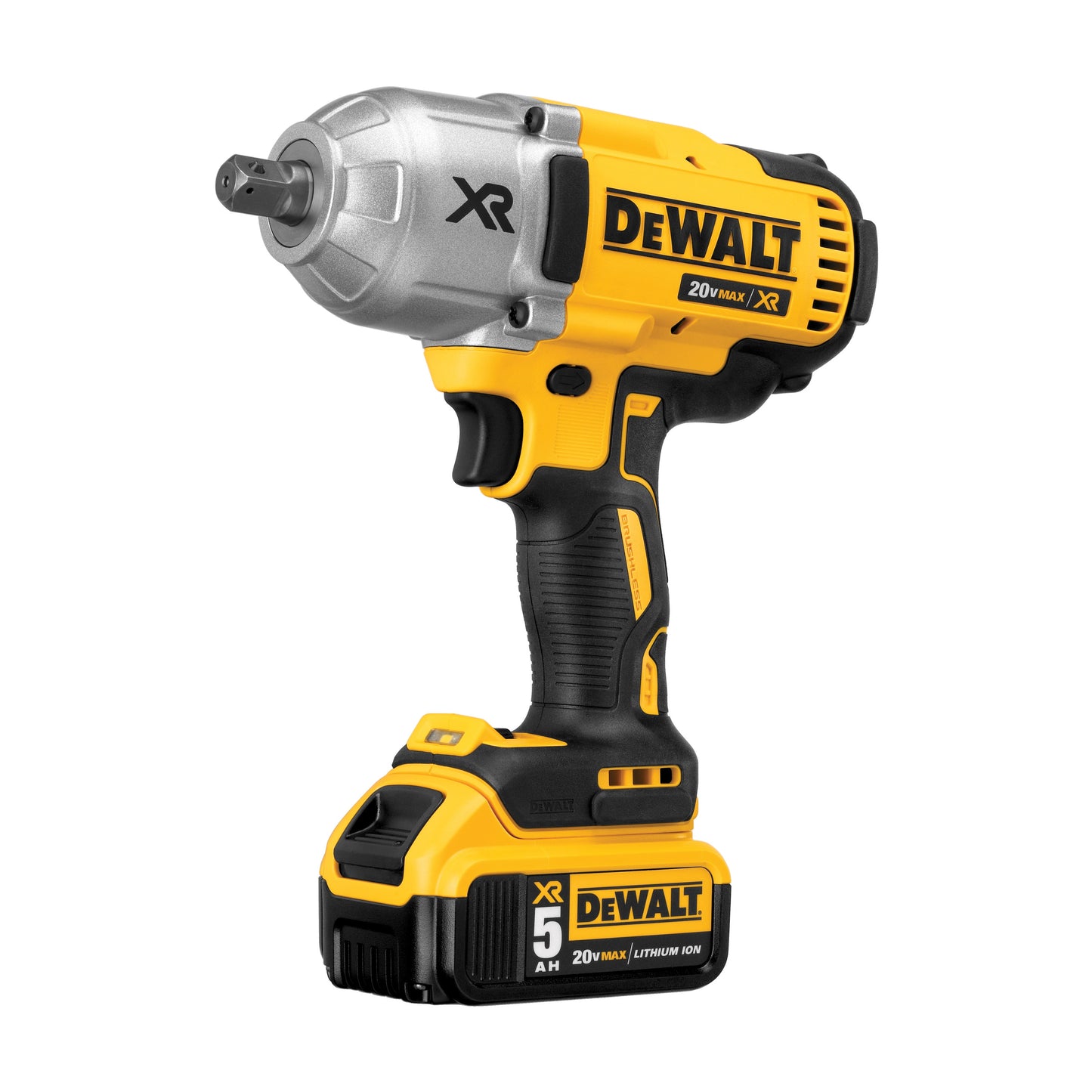 DeWALT 20V MAX* MATRIX XR DCF899P2 Compact Cordless Impact Wrench Kit, 1/2 in Straight Drive, 700 ft-lb Torque, 20 VDC, 8-13/16 in OAL
