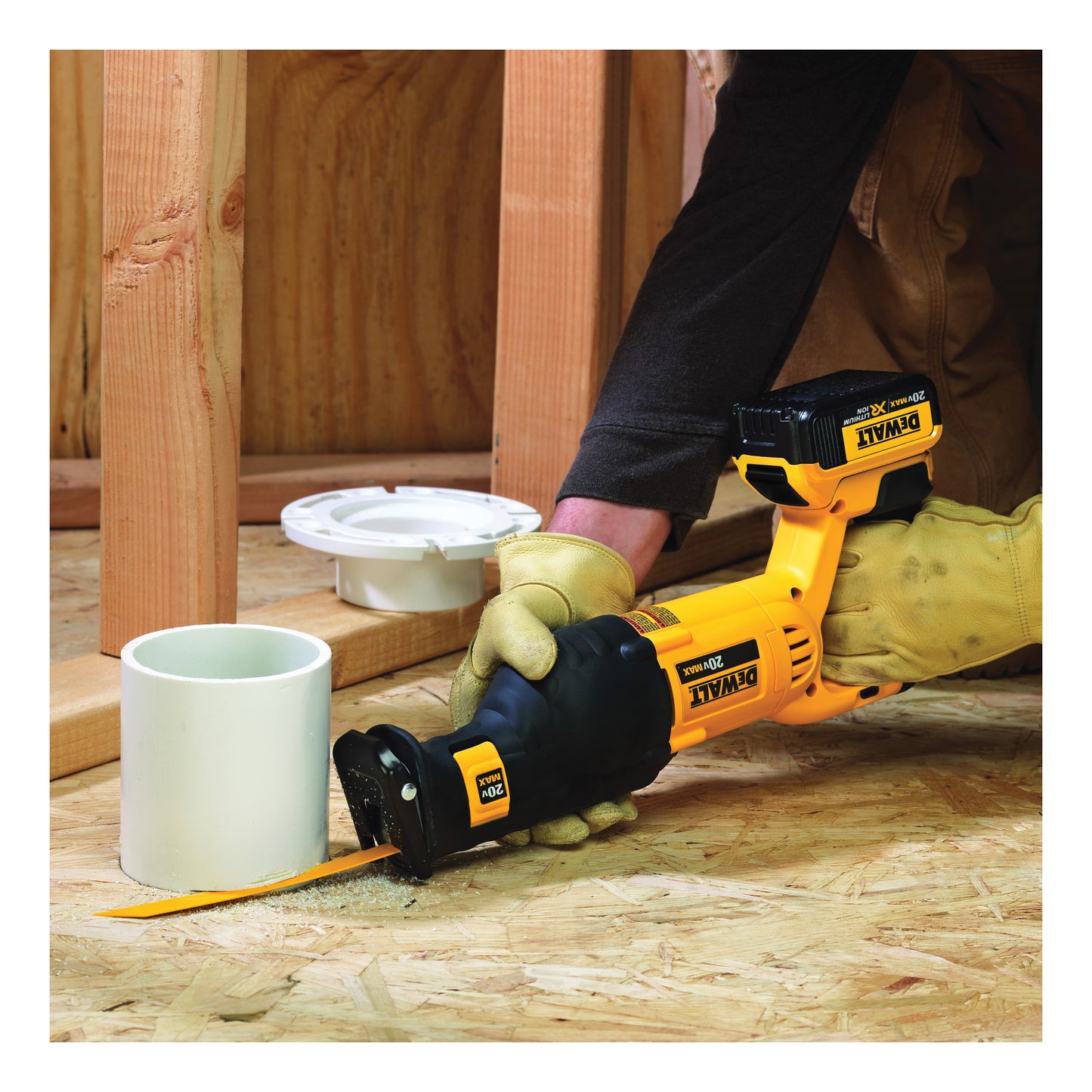DeWALT® 12V MAX* DCS380P1 Cordless Reciprocating Saw Kit, 1-1/8 in L Stroke, 0 to 3000 spm, Orbital Cut, 20 VDC, 18 in OAL