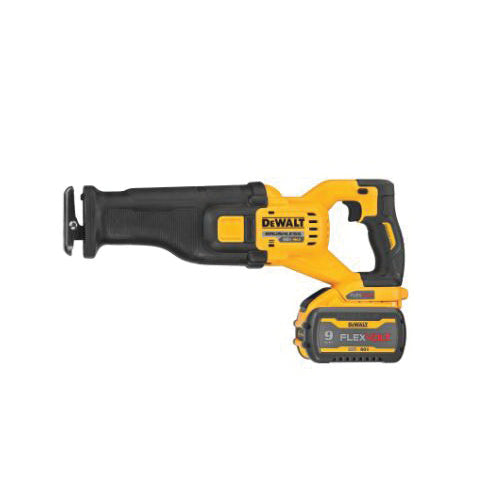 DeWALT® DCS389X1 Brushless Cordless Reciprocating Saw Kit, 1-1/8 in L Stroke, 0 to 3000 spm, 60 VDC, 17.725 in OAL, Straight Stroke
