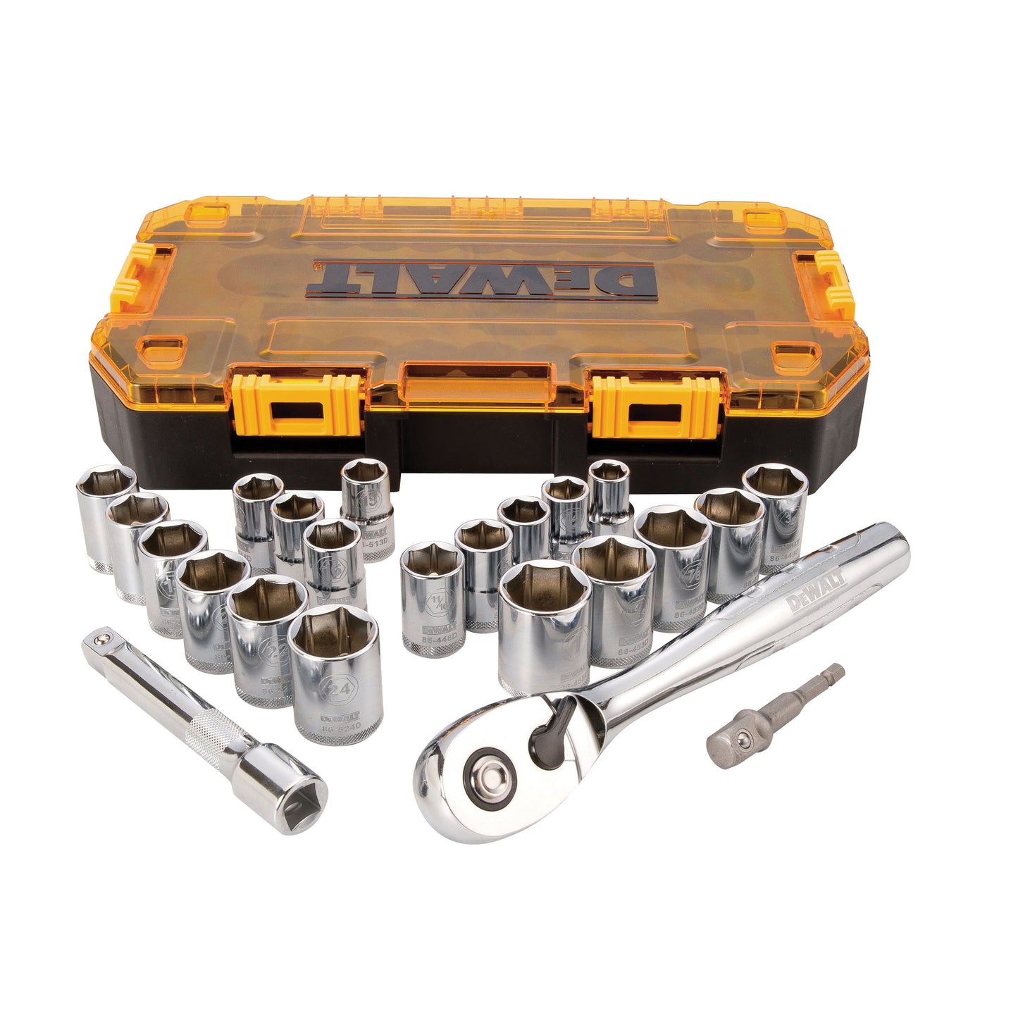 DeWALT® DWMT73813 Combination Socket Set, 6 Points, 1/2 in Drive, 23 Pieces