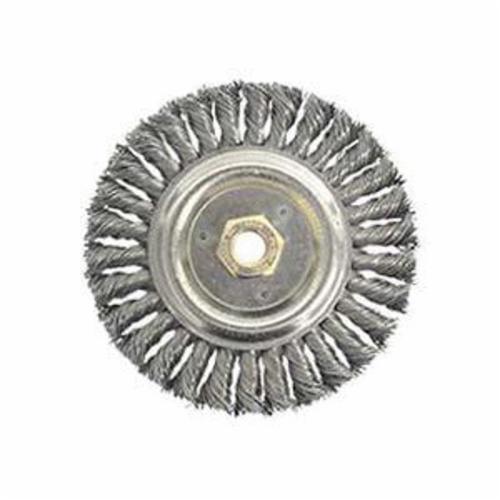 WEILER Dually 79801 Narrow Face Root Pass Wheel Brush With Nut  4-1/2 in Dia Brush