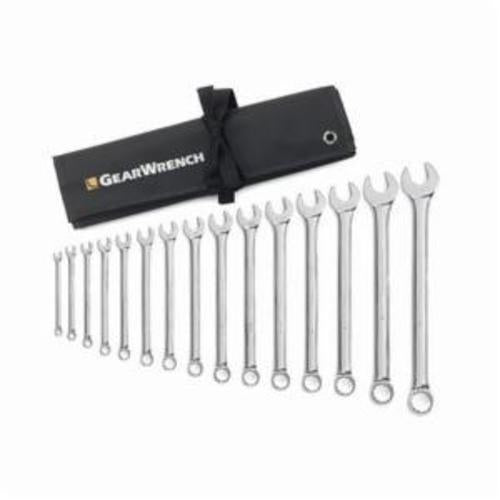 GEARWRENCH® 81918 Long Length Combination Non-Ratcheting Wrench Set  15 Pieces