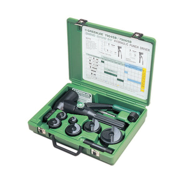 Greenlee® Quick Draw 90® 7906SB Hydraulic Kit Punch Set  For Conduit/Pipe Dia: 1/2 to 2 in