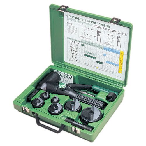 Greenlee® Quick Draw 90® 7906SB Hydraulic Kit Punch Set  For Conduit/Pipe Dia: 1/2 to 2 in